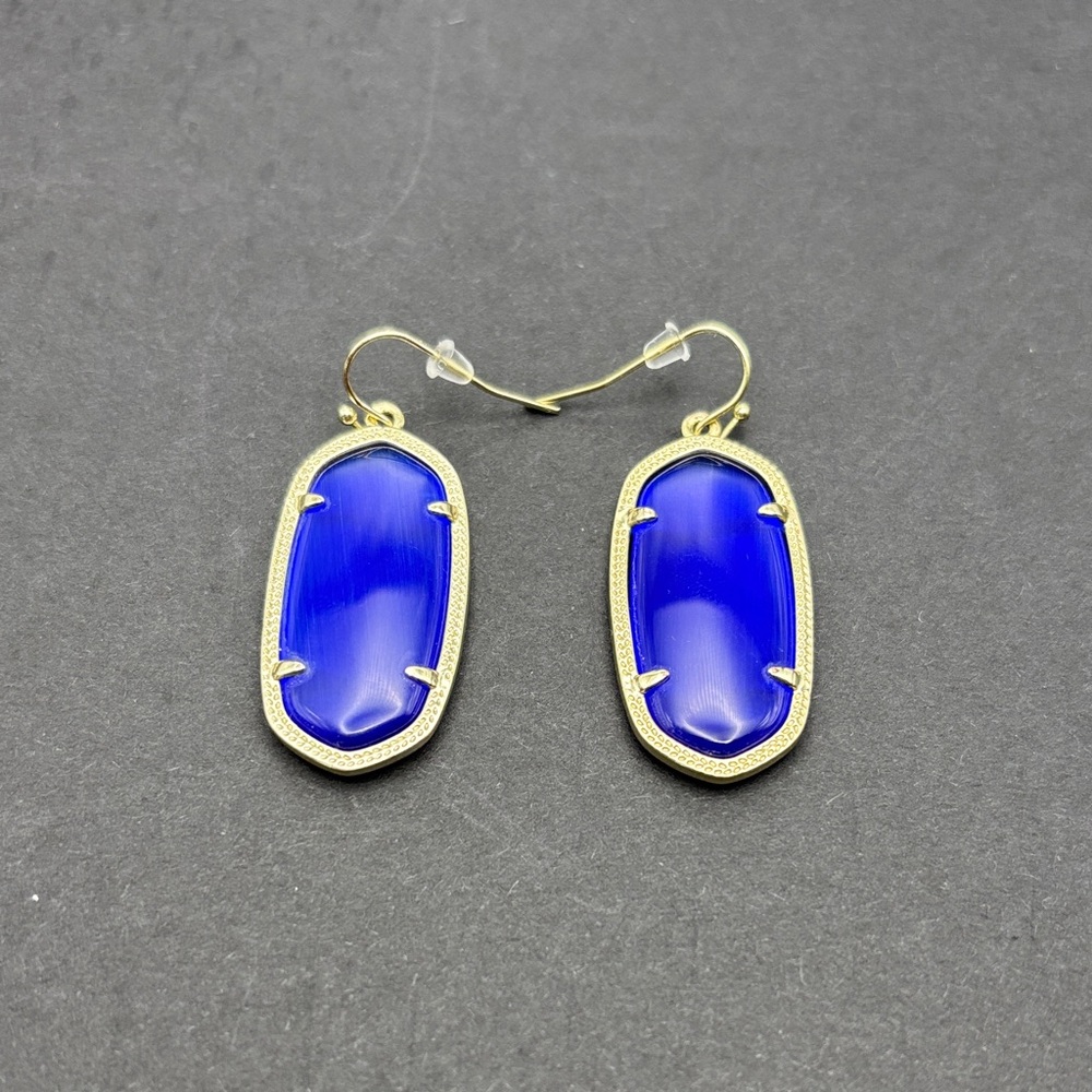 Kendra Scott Cobalt and Gold Earrings